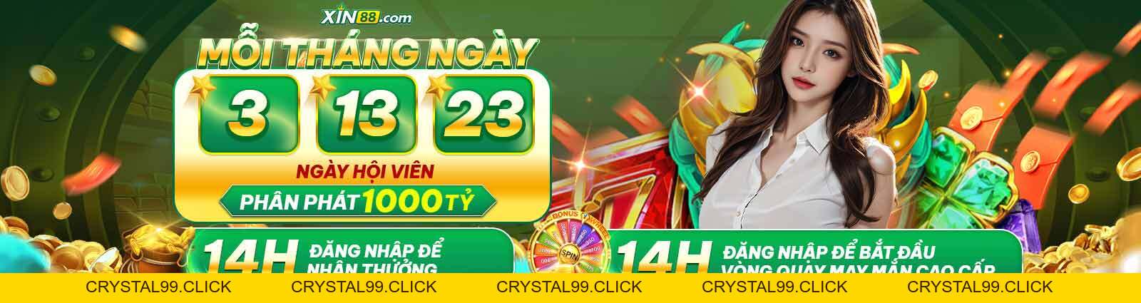 XIN88 | Link Nhà Cái XIN88 Trang Chủ Uy Tín | KM 88K - CRYSTAL99